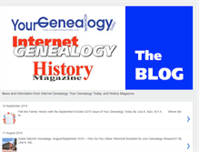 Tablet Screenshot of blog.internet-genealogy.com